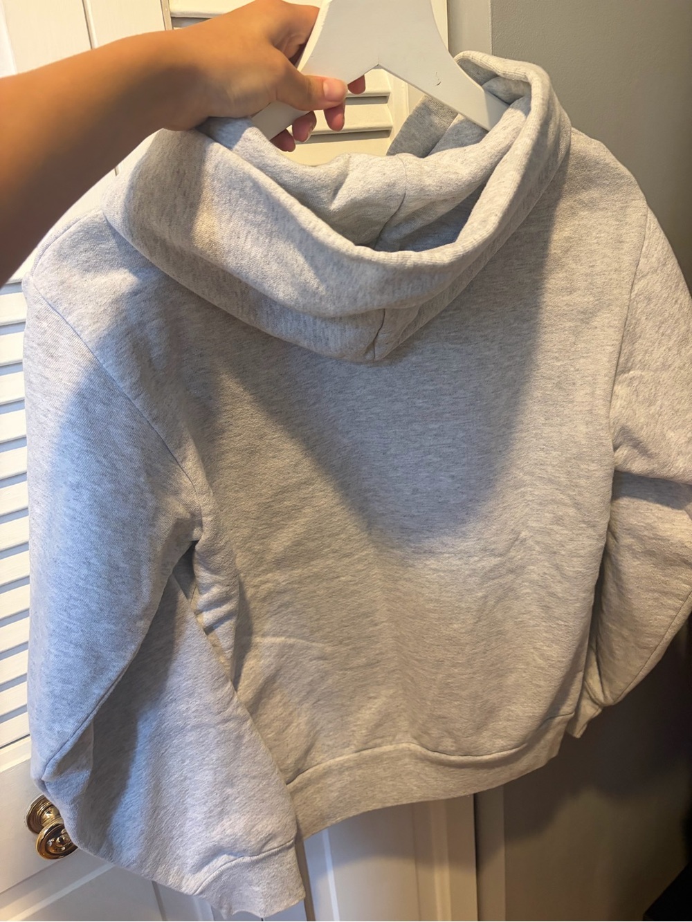 Sporty & Rich Light Gray Hoodie with Green Logo - Picture 5 of 5